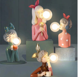Nordic Bedroom Nightlight Bubble Girl