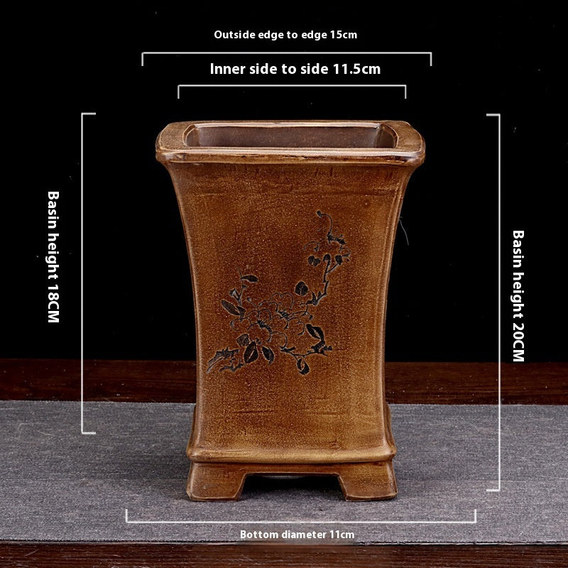 Orchid Grass Succulent Small Flower Pot Porcelain Minimalist Creative