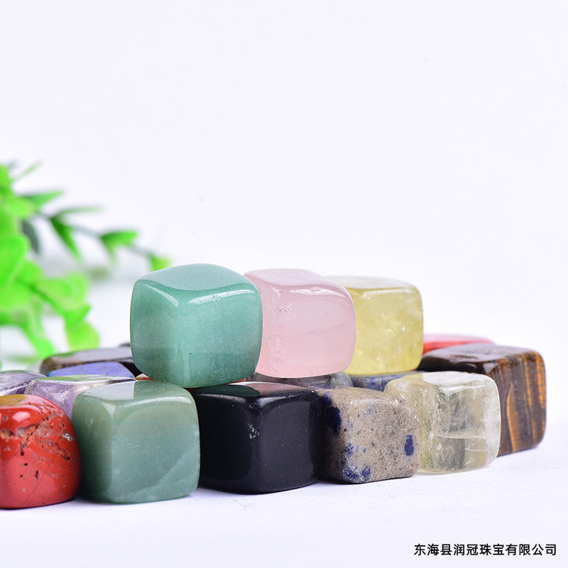 Natural Crystal Cube Rough Polishing Aromatherapy Stone Diffuser Stone White Crystal Rough Decorative Pendulum