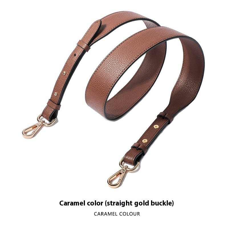 Cowhide Milled Double-sided Wide Shoulder Strap All-match Adjustable