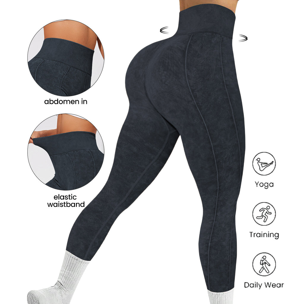 Seamless Yoga High Waist Belly Contracting Sports Tights