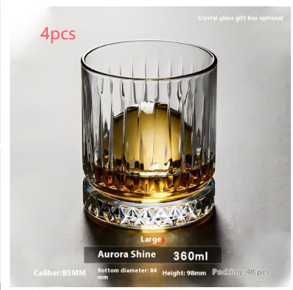 Whiskey Shot  Crystal Beer Glass Whiskey Glass Thickened Wine Glass Gift Set Wholesale