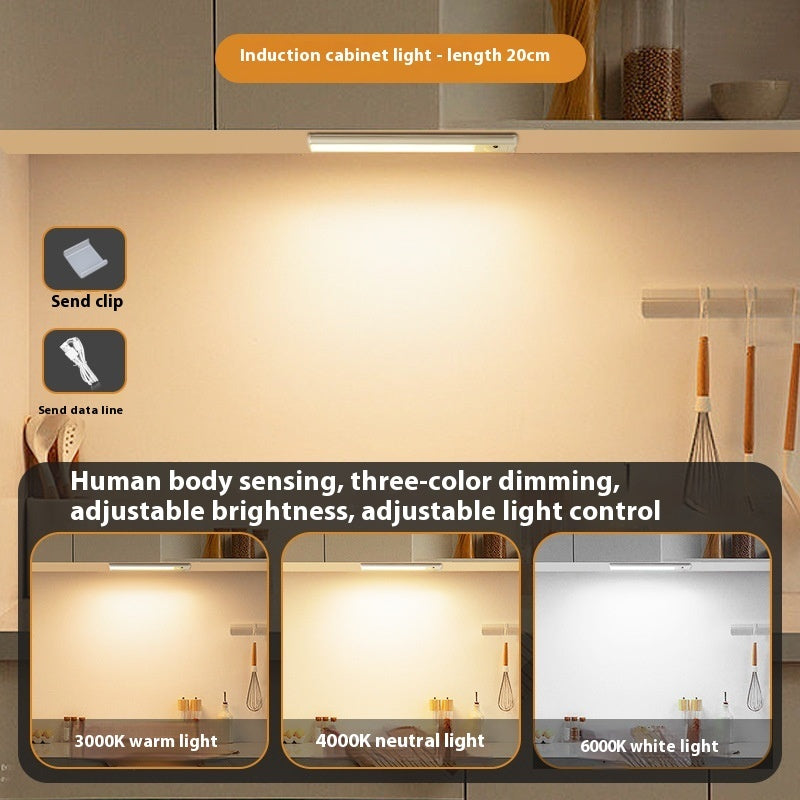 LED Cabinet Light With Rechargeable Intelligent Human Body Induction