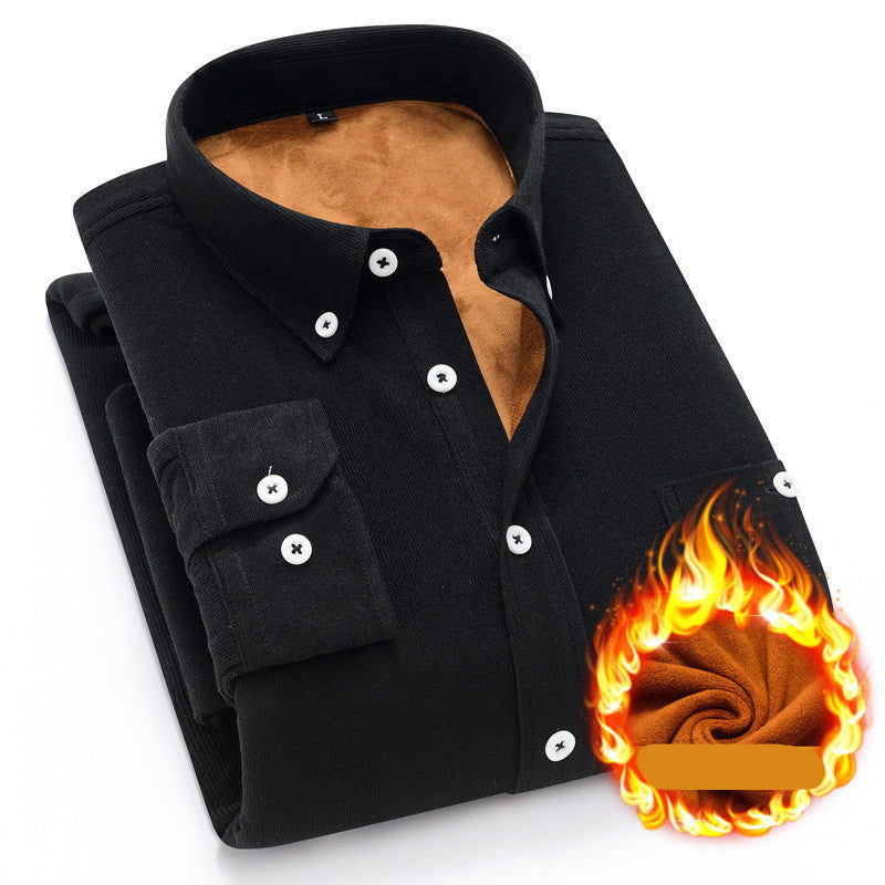 Corduroy plus fleece shirt