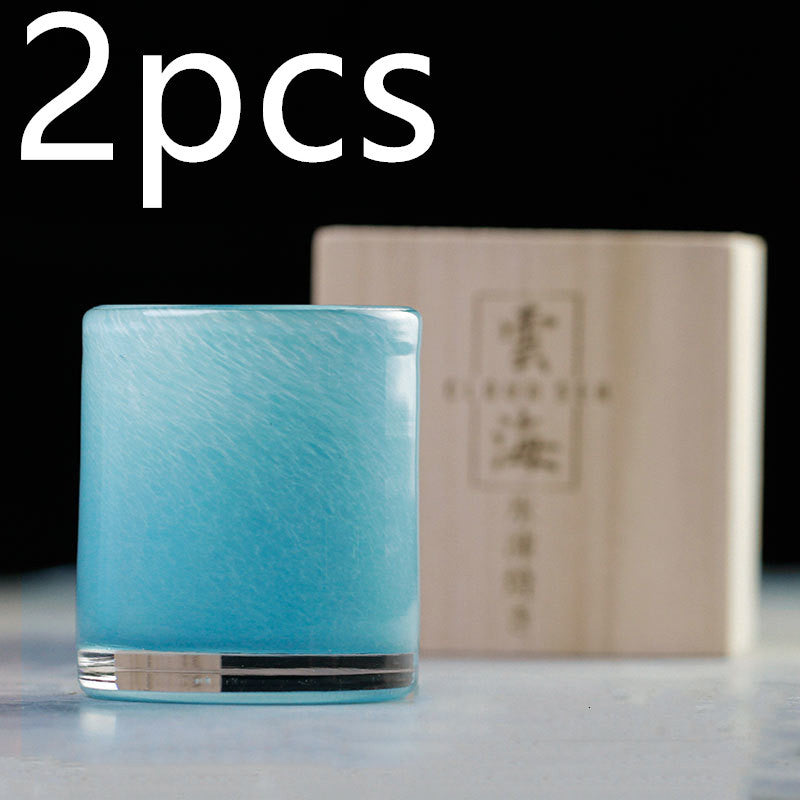 Jing Yun hand-made glass wine glass