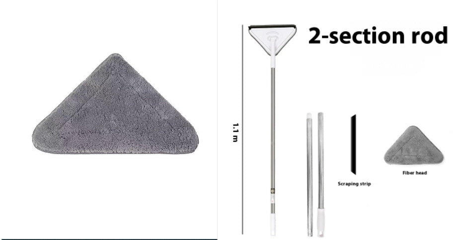 Lengthening Bar Large Household Triangle Mop Wiping Glass