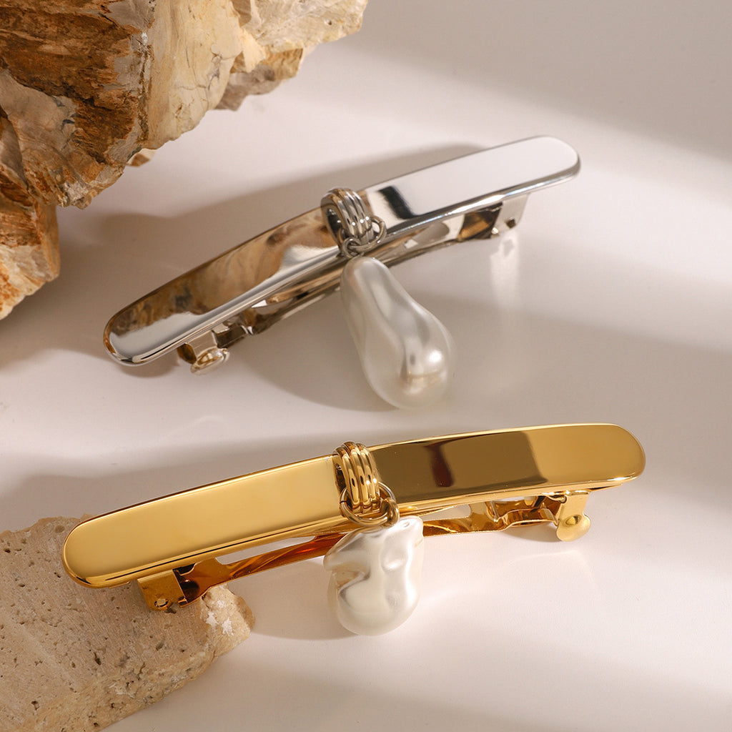 European And American Stainless Steel Pearl Hairpin Headdress