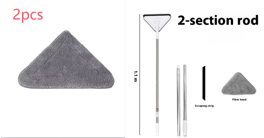 Lengthening Bar Large Household Triangle Mop Wiping Glass