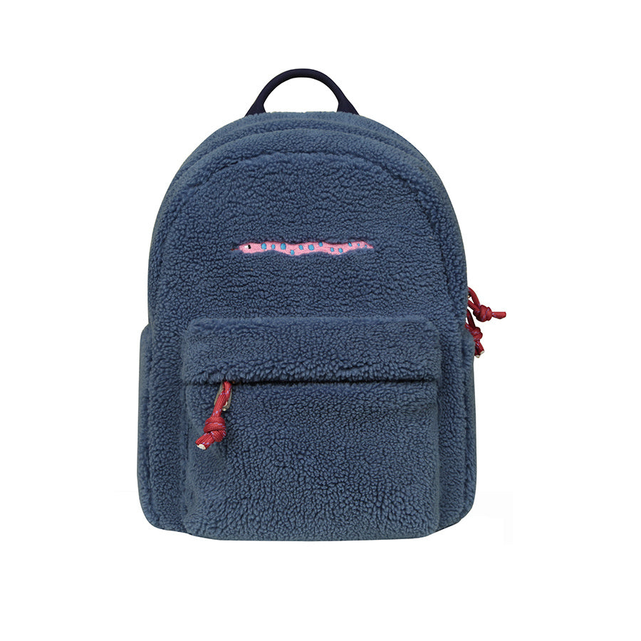 Polar fleece embroidered backpack