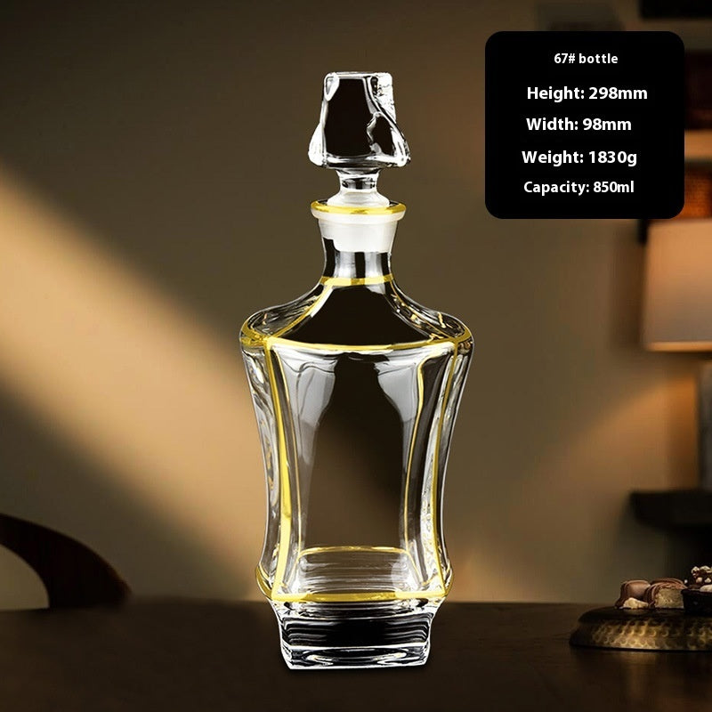 Hand-painted Gold Glass Wine Bottle Internet Celebrity Home High-end Wine