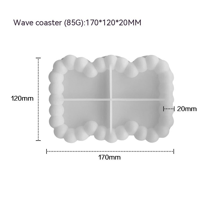 Silicone Bubble Tray Coaster Silicone Mold Table Storage Coaster DIY Plaster Epoxy Mirror Mold