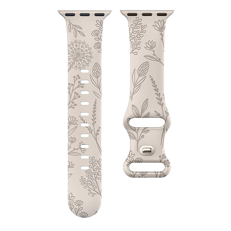 Laser Carving Embossed Castle Paradise Paisley Strap