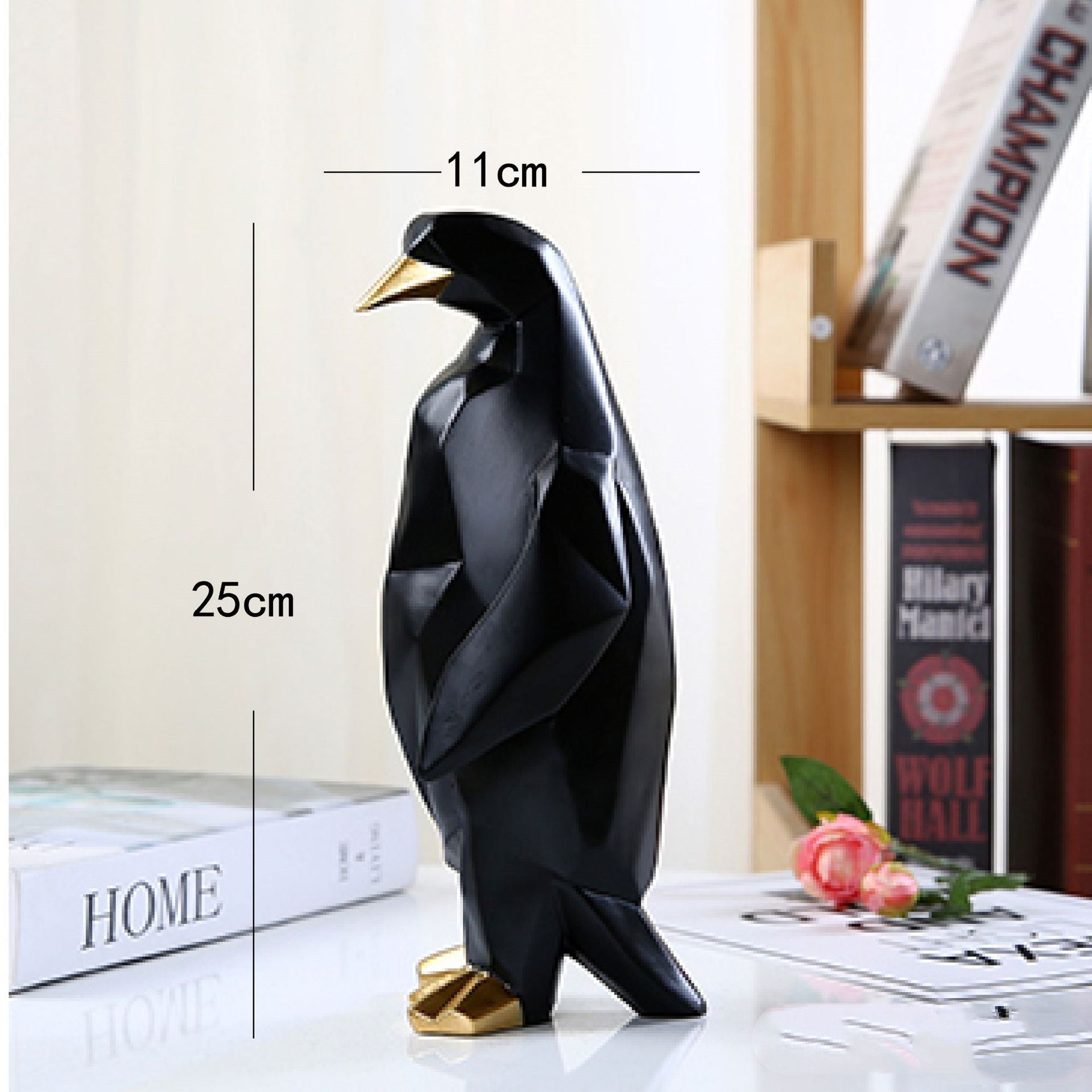Creative Geometric Penguin Modeling Resin Craft Ornament