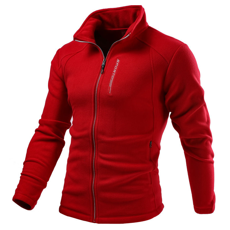 Warm Custom Cardigan Outdoor Polar Fleece Jacket