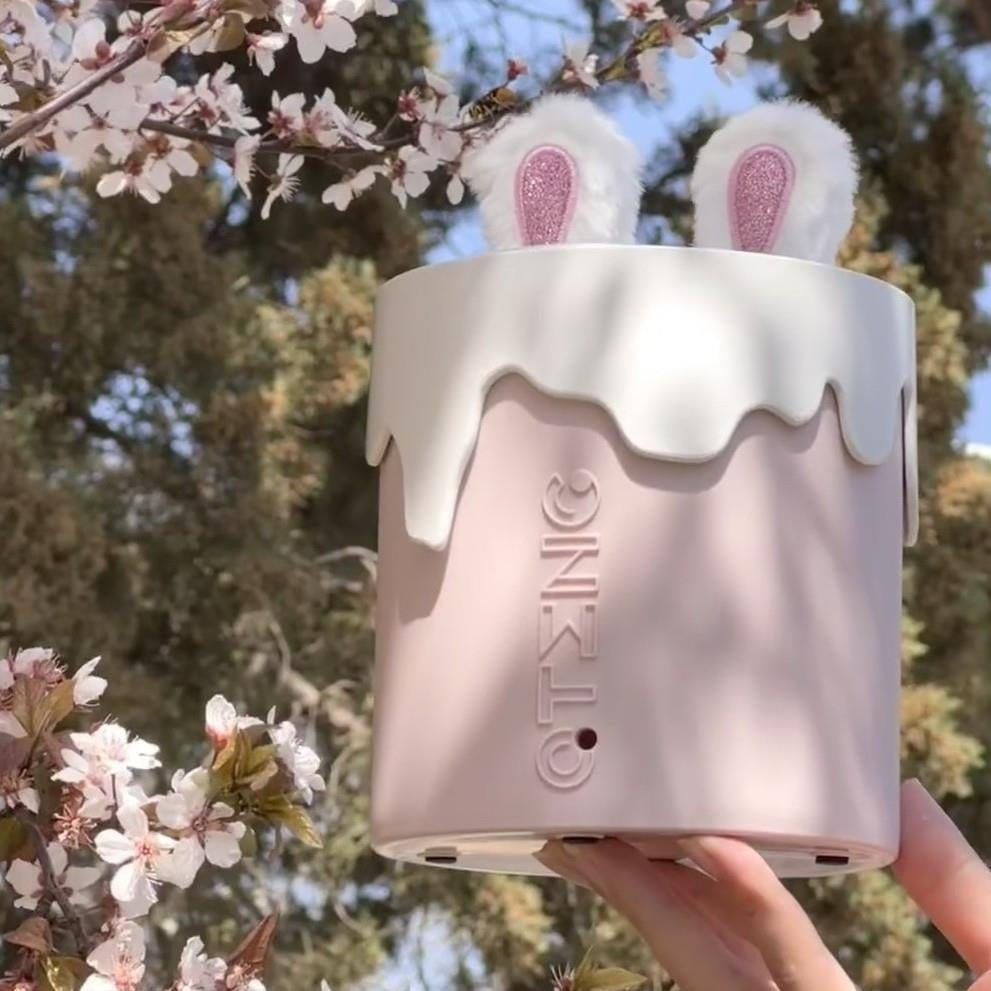 Ice Cream Rabbit Ears Bowknot Trash Can