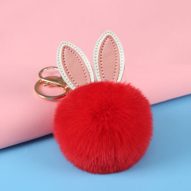 Girl's Schoolbag Fuzzy Ball Pendant Small Gift