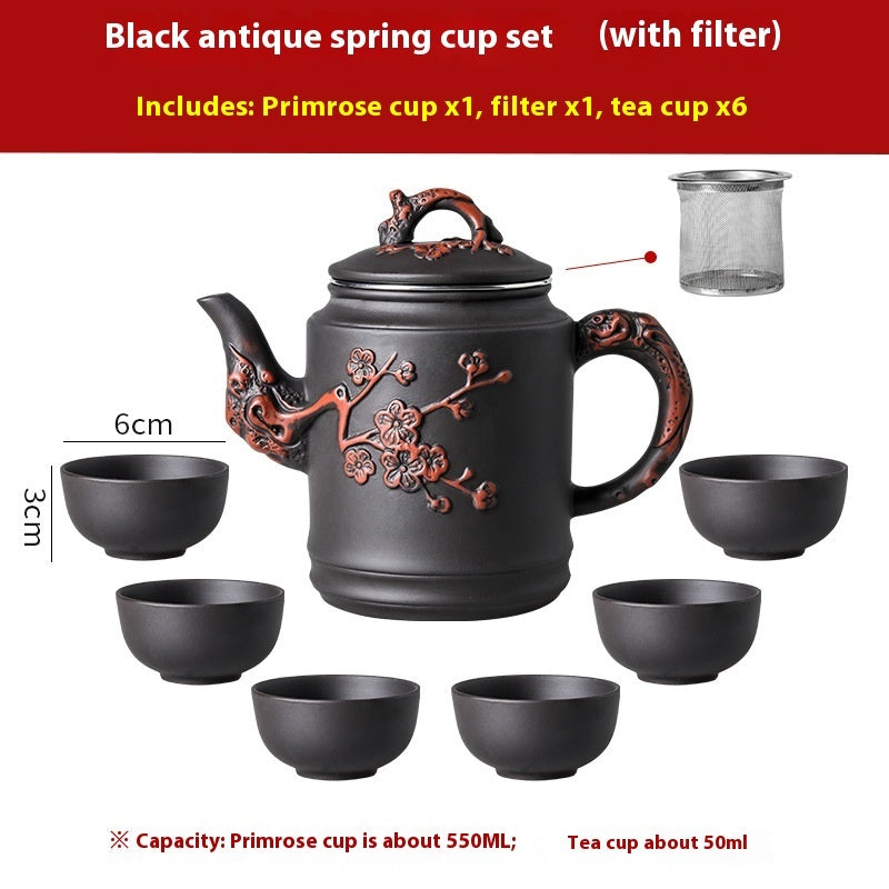 Purple Sand Teapot Stainless Steel Filter Teapot Large Capacity Scented Tea