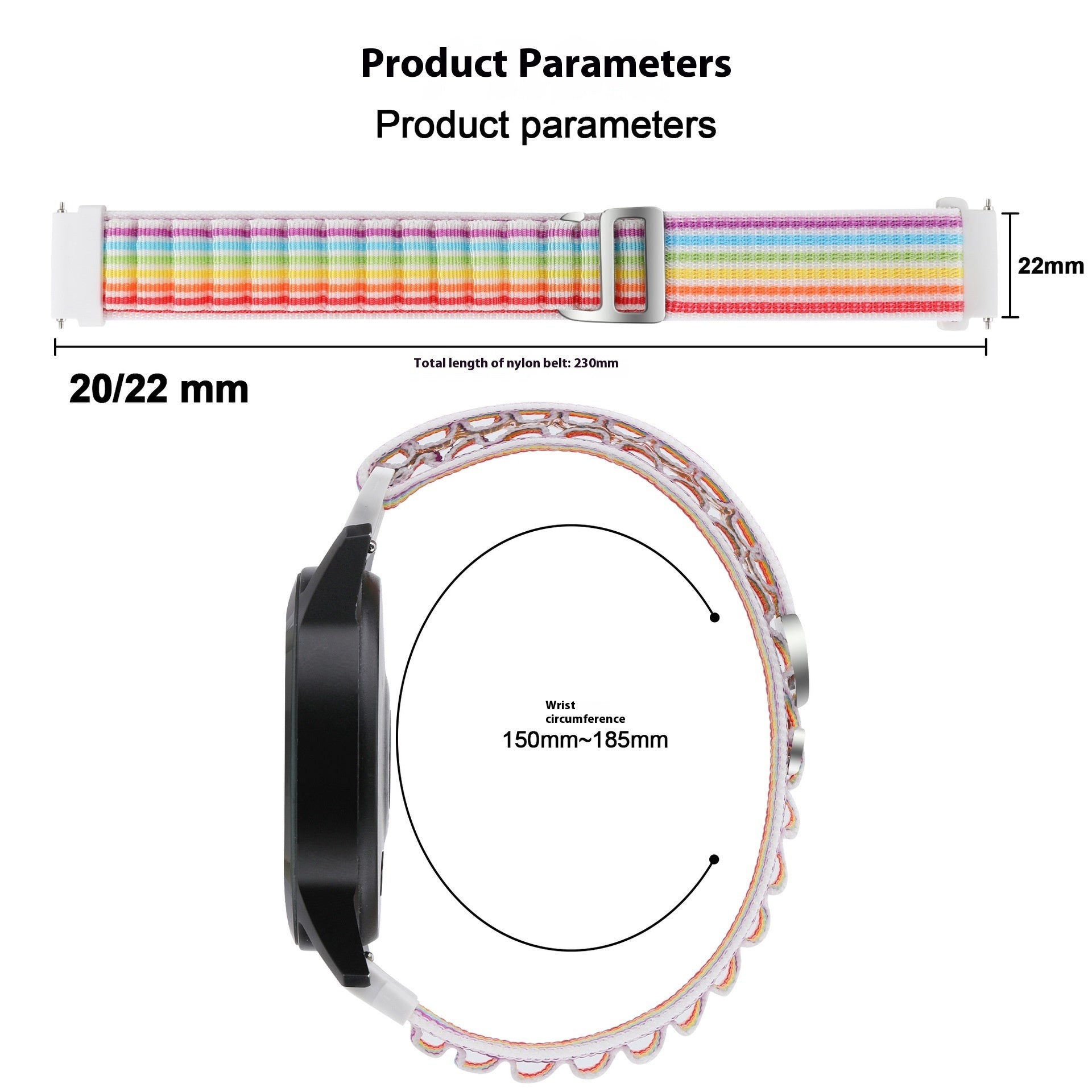 Watt4 5 6 Strap 18 20 22mm Nylon Watchband