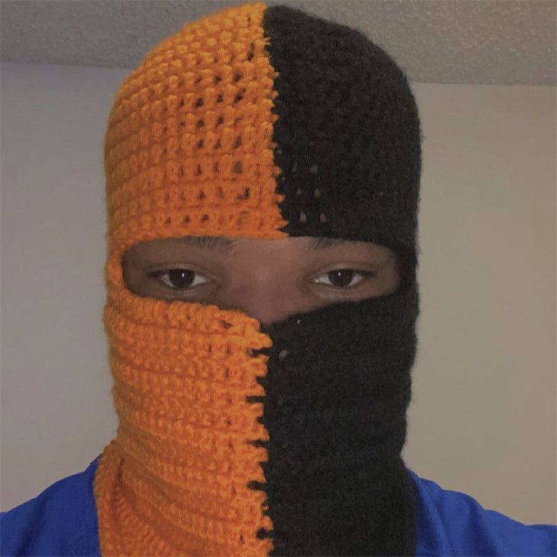 Pullover Windproof Neck Protection Handmade Knitted Hat