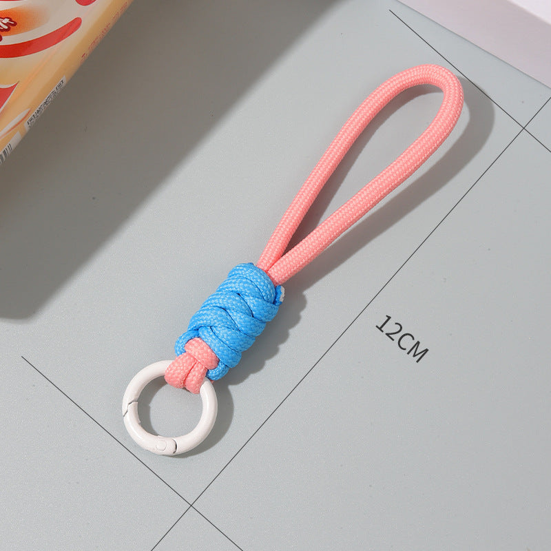 Color Matching Knotted Mobile Phone Lanyard Creative Weaving