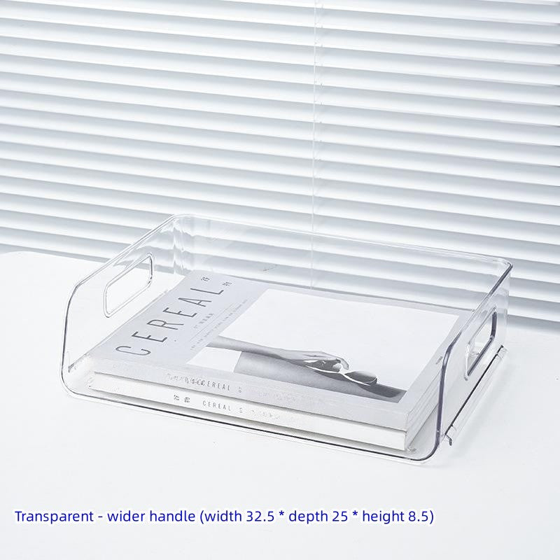 Student Desktop Stackable File Magazine Storage Box Office Transparent Material Organizing Stationery Book Shelf