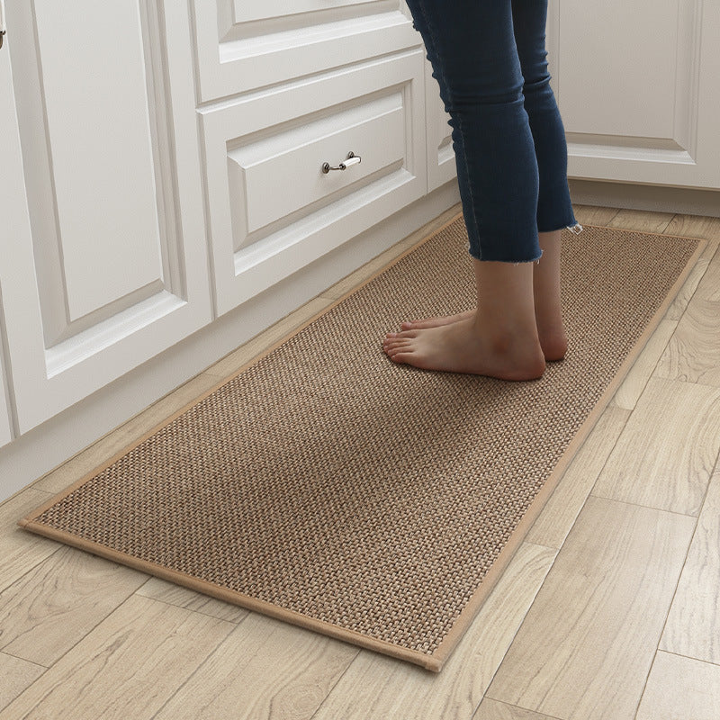 Linen Kitchen Floor Mat Non-slip Twill Kitchen Carpet