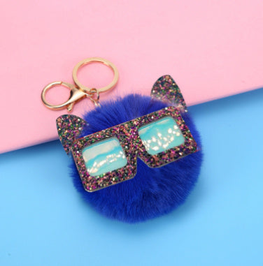 Women's Bow Pendant Plush Keychain