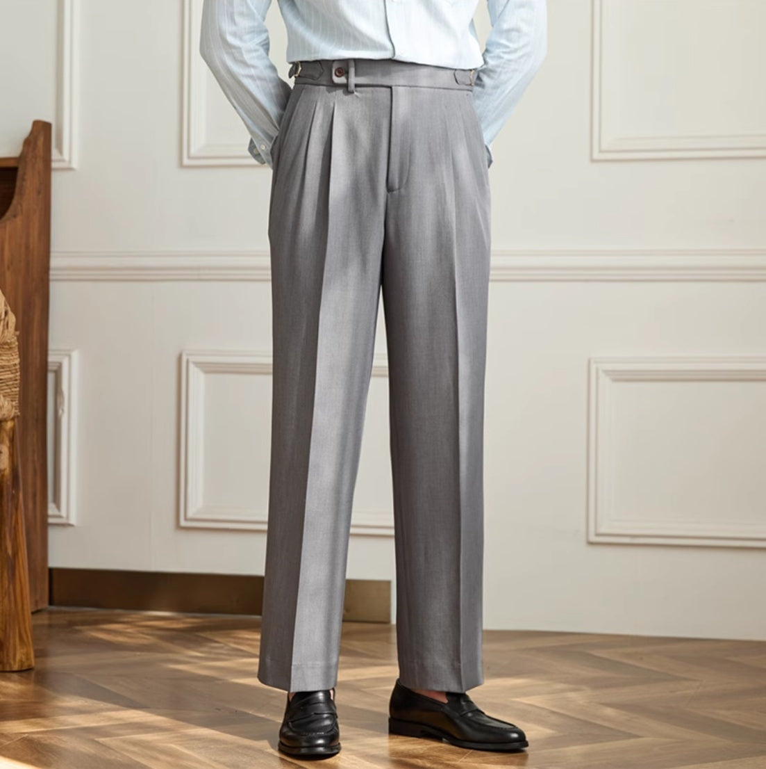 Wide-leg Casual Pants Breathable Non-ironing High Waist Loose Trousers