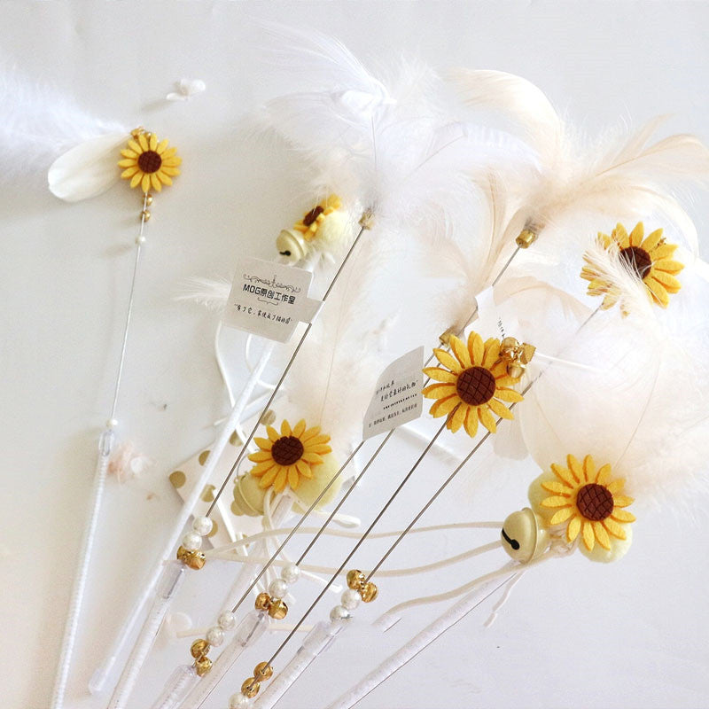 Feather Fairy Tassel Funny Cat Stick Playset