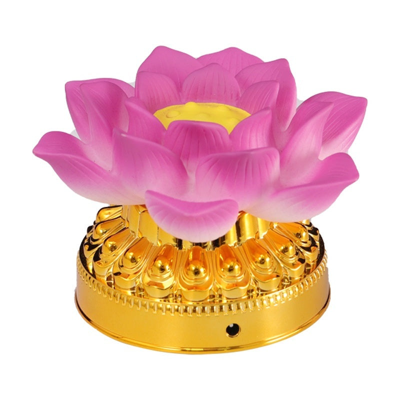 Shengmiole Colorful Lotus Lights Buddha Front Lantern