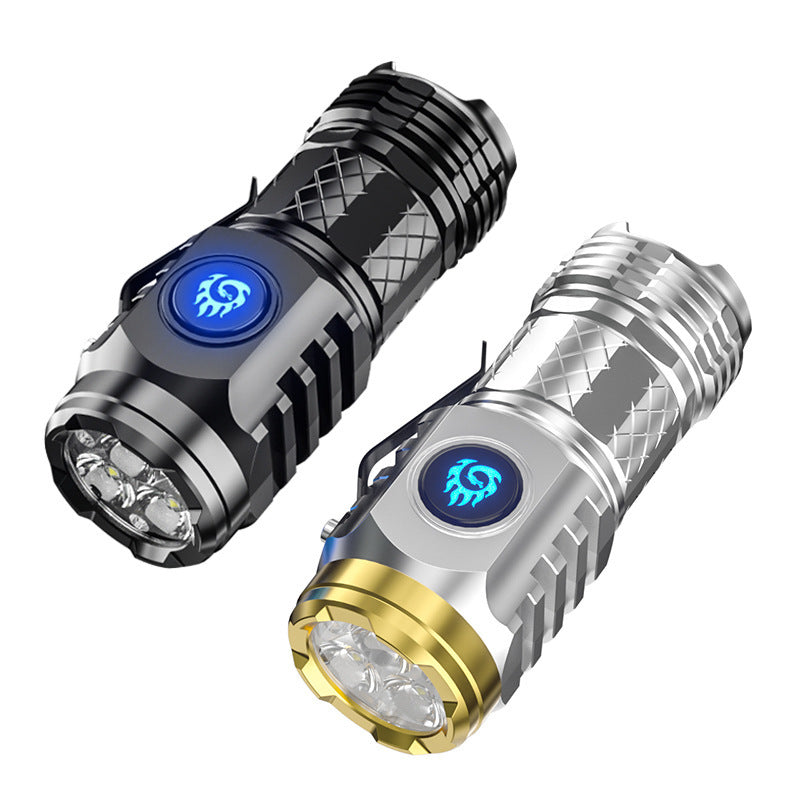 LED Long-range Strong Light Super Bright Household Rechargeable Flashlight