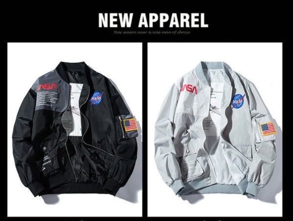 Spring and autumn men's bomber jacket men's astronaut overalls men's and women's overalls astronaut air force one