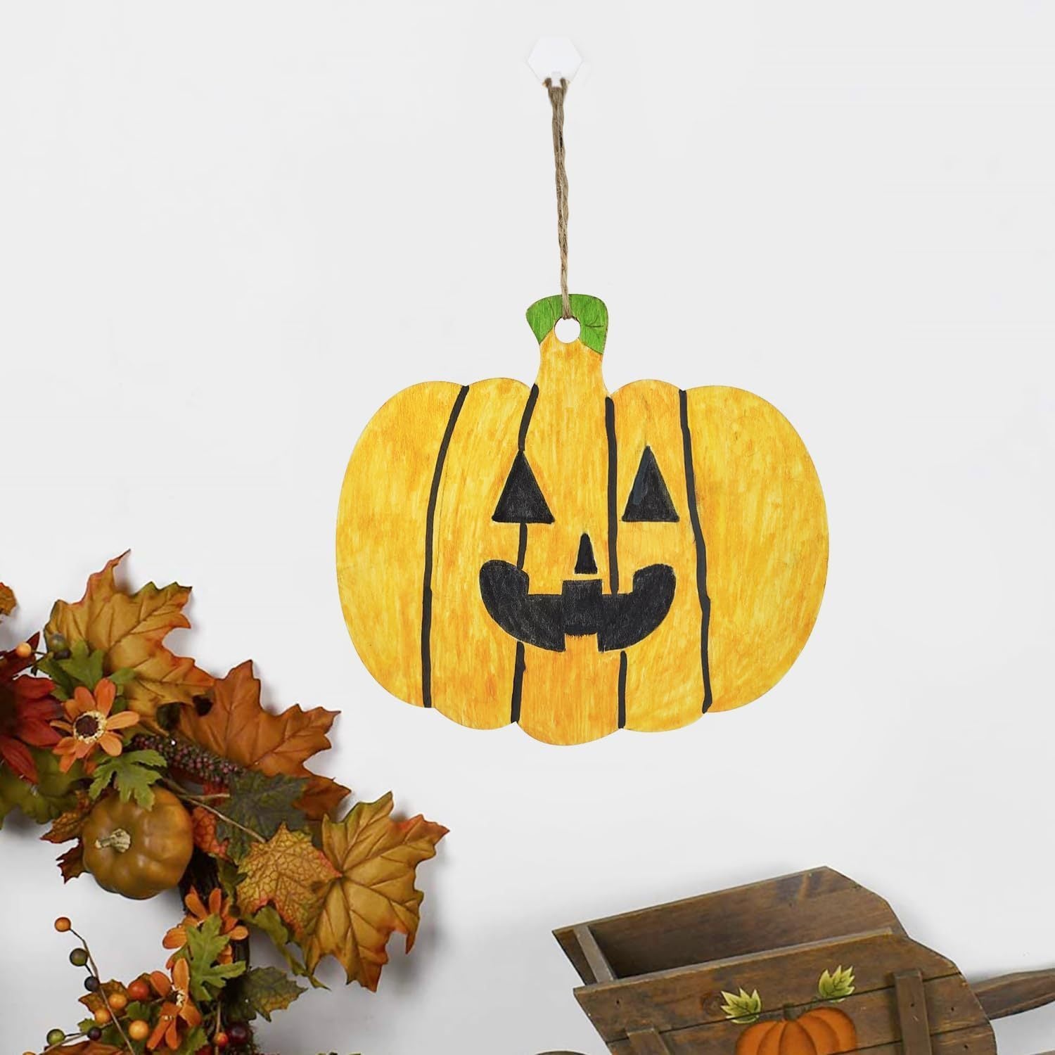 Pumpkin Wood Piece Gift Tag Home Party Decoration