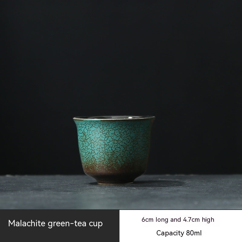 Japanese Style Kiln Baked Green Glaze Teapot Home Retro