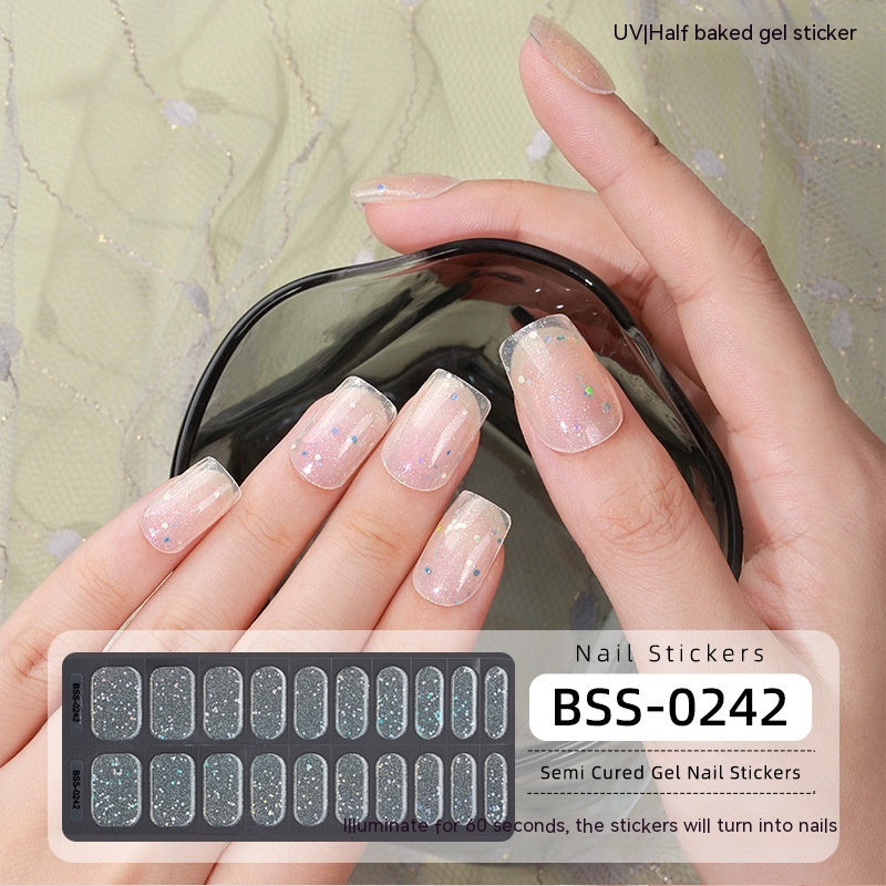 Gel Nail Art Sticker Semi-curing Gel