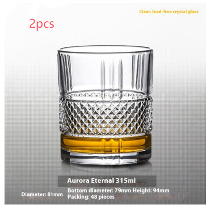 Whiskey Shot  Crystal Beer Glass Whiskey Glass Thickened Wine Glass Gift Set Wholesale