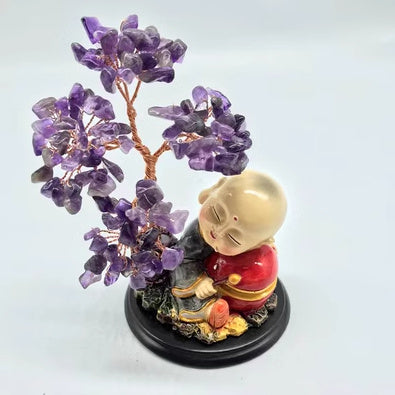 Natural Crystal Lucky Tree Living Room Study Wine Cabinet Home Decorations