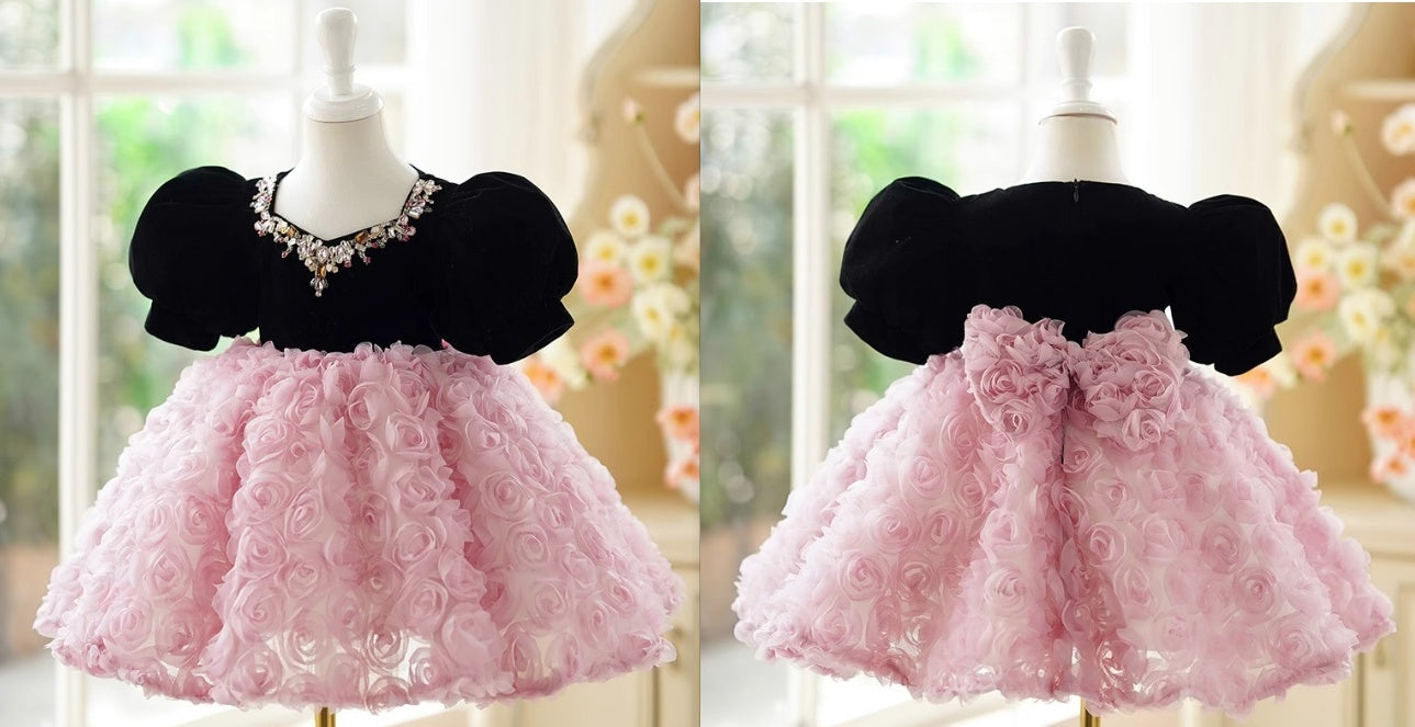 Girls French Sweet Umbrella Princess Dress Girls
