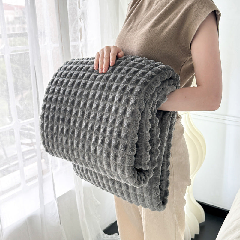 Flannel Plaid Blanket Soft Double Thick Warm Nap Blanket