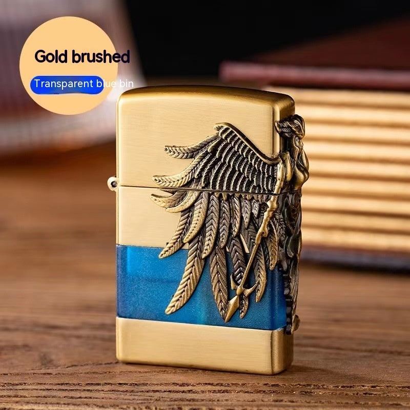 Transparent Warehouse Net Red Grinding Wheel Retro Gas Lighter