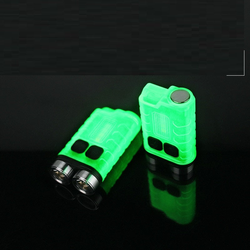 Portable Keychain Light Waterproof Magnetic Work Light Rechargeable Flashlight