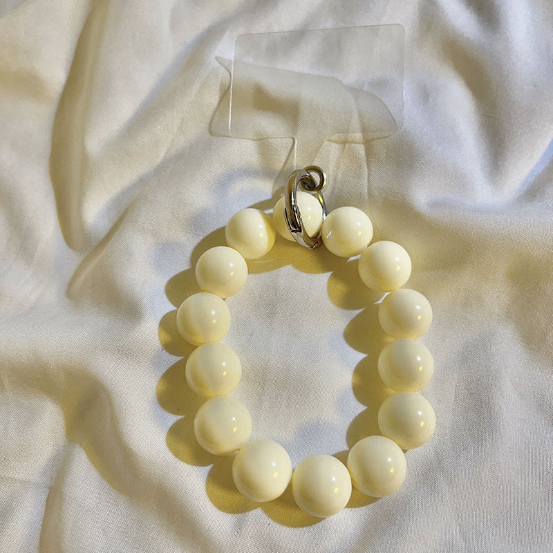 Internet Celebrity Ins Solid Color Bead Wrist Lanyard Universal Phone Case Camera Key Chain