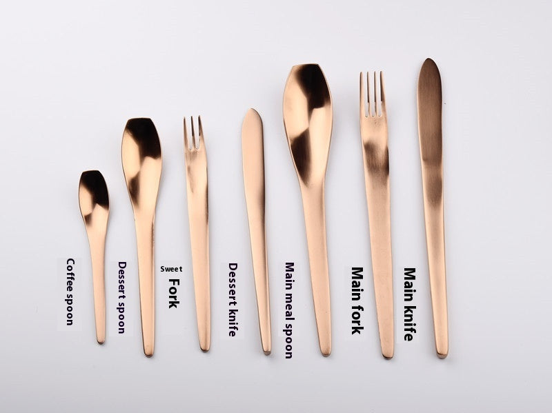 Knife, Fork And Spoon 304 Stainless Steel Household Desserts Spoon Hotel Stainless Steel Tableware