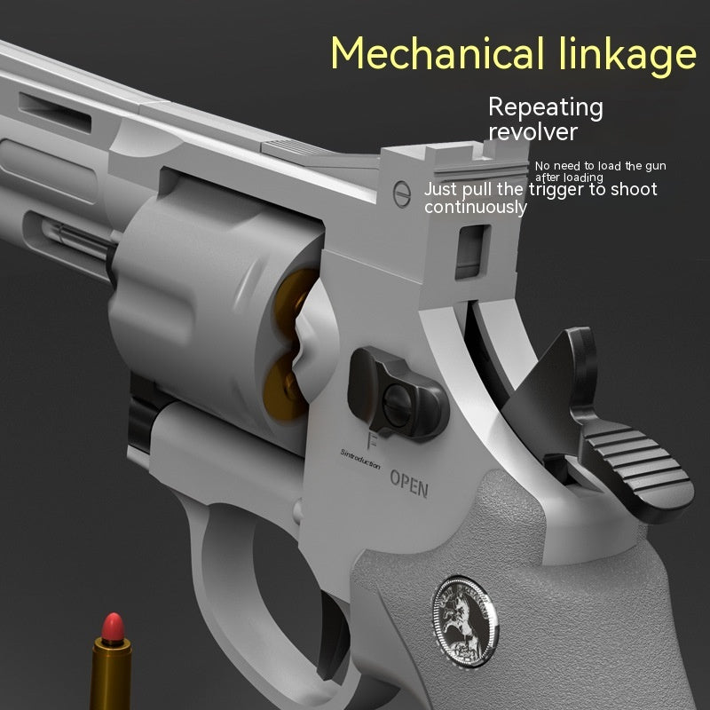 Children's Left-wheel Soft Bullet Gun Continuous Pistol Toy Smashing Gun Simulation Boy