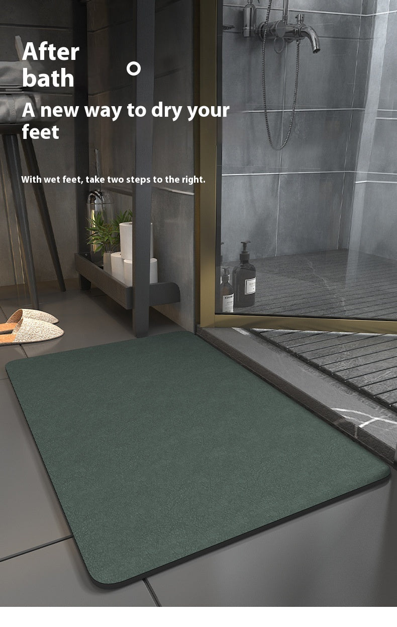 Pigskin Pattern Diatom Ooze Soft Cushion Bathroom Mats Quick-drying Absorbent Door Mat