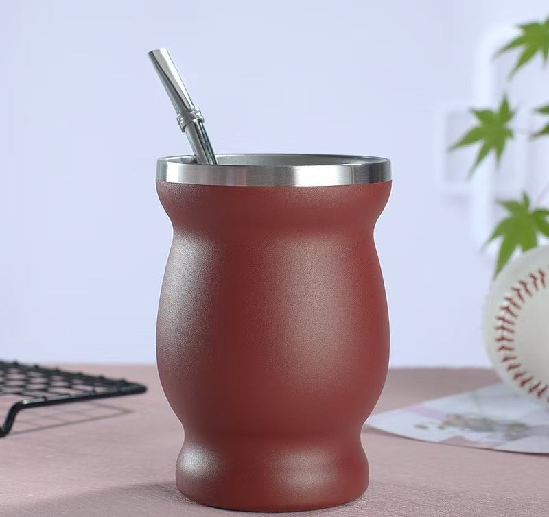 Stainless Steel Pear-shaped Tea Cup Insulation Double Layer