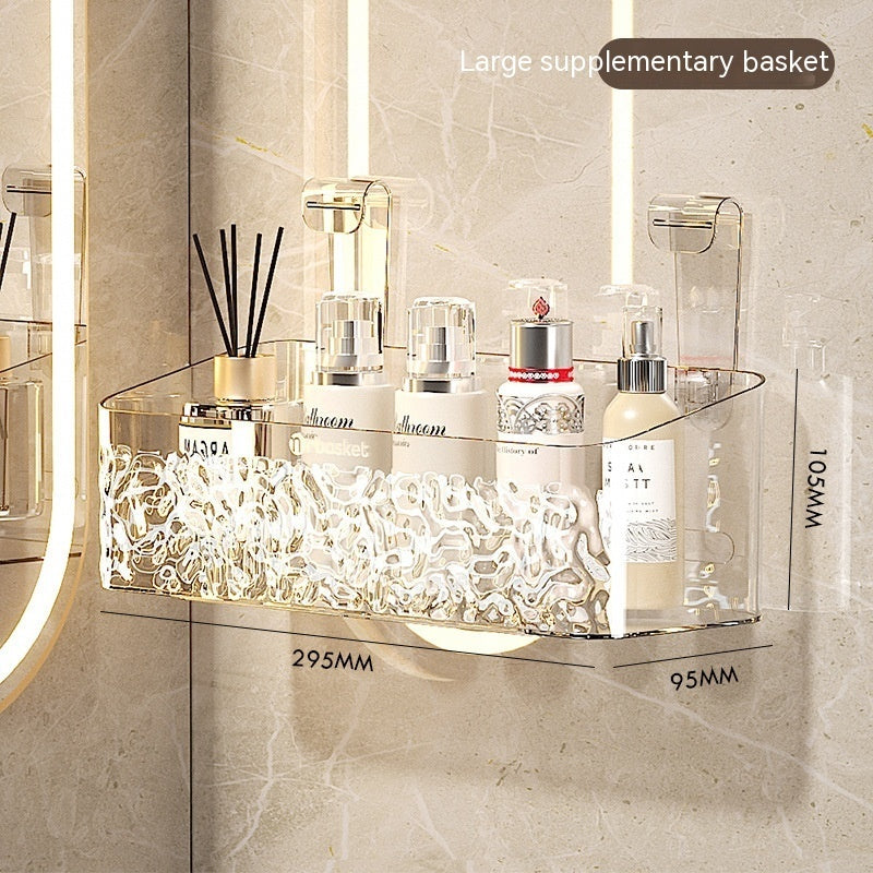 Toilet Rack Punch-free Bathroom Hanging Basket Wall