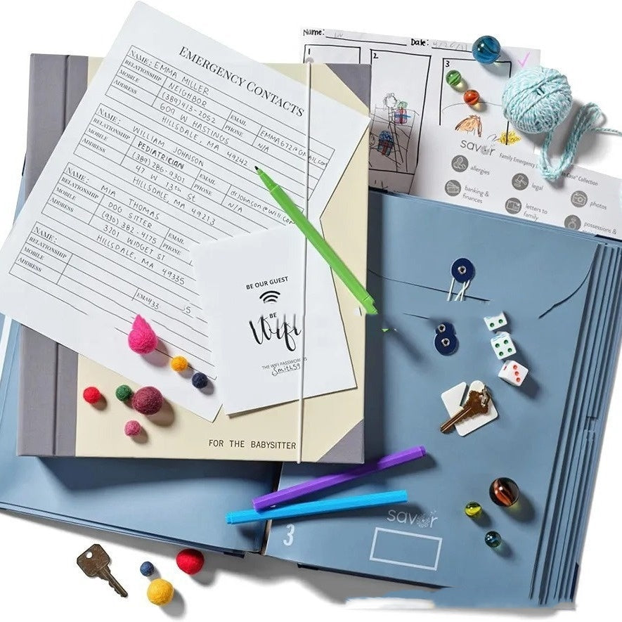 Sliding Wallet File Organ Storage File Folder Loose Leaf