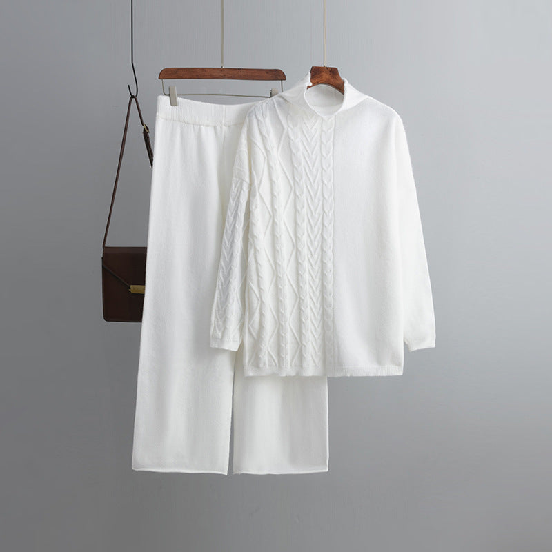 European And American Fashion New Style Gentle And Comfortable Two-piece Sweater