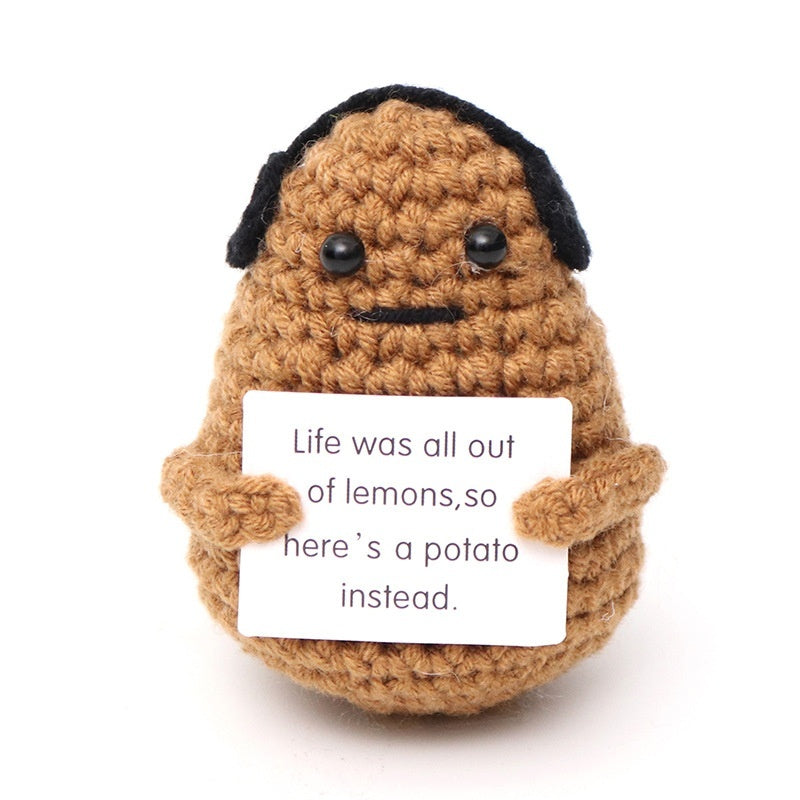 Wool Crocheted Positive Energy Potato Facial Expression Package Wool Fruit